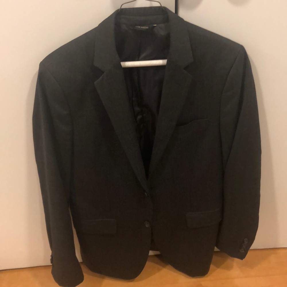 Banana Republic Slim charcoal tailored suit